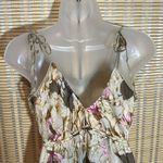 Hale Bob  Silk Floral Baby Doll Spagetti Straps Mini Dress/Long Cami Top Small S Photo 7