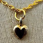 Dainty Puffy heart Pendant necklace Gold Photo 0