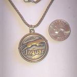 Vintage Jaguar Aged Bronze Tone Pendant Necklace Brown Photo 3