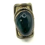 Blue and silver tone cocktail ring Photo 1