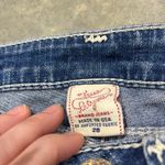 True Religion Womens Cropped Distress Washed Sz 28 Disco Joey Flare Logo Y2K EUC Photo 6