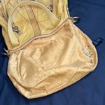 Fossil Mustard Yellow Double Strap Distressed Leather Satchel Purse Photo 5