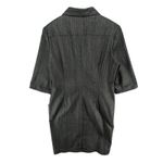 Lafayette 148 Dress Womens 12 Lace Up Short Sleeve Shift Pockets Stretch Modern Photo 4