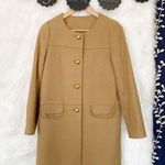 LA JOIE DE VIVRE ET LUCAS Japanese Tan Brown Brass Buttons Collarless Dress Coat Size undefined Photo 0