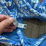 Maaji  Blue Bell Tiky Plunge Neck Reversible Print One-Piece Swimsuit Size Medium Photo 6