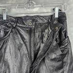Vintage Womens Black 100% Genuine Leather Pants Korea Size 12 Photo 10