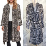 ALLSAINTS  Esme Kimono Top Leopard Printed Long Sleeve‎ Belted Tan Brown Size XS Photo 1