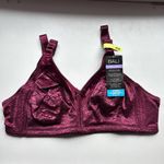 Bali  Double Support Lace Wireless Bra Size 40B‎ Lacy Purple Maroon Photo 3
