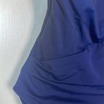 Tropical Escape Women's  Cobalt Blue Ruched V-Neck Swimsuit Size 8 EUC #7800 Photo 3
