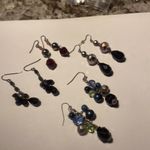 Lot Of 4 Bead Costume Earrings Pierced Dangle Beaded Photo 3