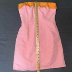 Princess Polly  Pink Strapless Mini Dress with Orange Trim Photo 3