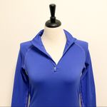 Nike Pro Combat Blue Dri Fit Fitted Long Sleeve Womens Medium Stretch 1/4 Zip Photo 1