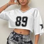 Cropped White Football Jersey 89 Photo 4