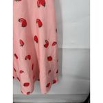 Belle Poque Strawberry Print Dress Women Medium Pink‎ Preppy Y2K Retro Novelty Pink Photo 8