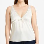 A New Day A‎ New Day Top Women’s Size XL Cream Camisole Lace Trim Bow Detail Y2K Coquette Photo 0