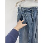 Abercrombie & Fitch Mom Jeans Blue Belted Paper Bag Waist High Rise Size 28/8R Photo 6