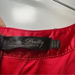 Ever Pretty NWT  Red One Shoulder Rhinestone Accent Tunic Top Size US 4 Photo 1