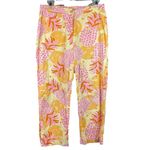 Lilly Pulitzer Vintage Pink Orange Yellow White Fruit Capri Pants Size 8 Photo 1