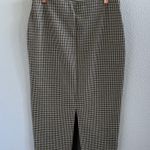 H&M Houndstooth Plaid Pencil Skirt Textured Small Photo 0