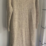 Yet Again Women’s M Pale Heathered Tan Camel Long Turtleneck Sweater Dress  Photo 0