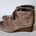 Dr. Scholls Dakota Stucco Suede Lace Up Wedge Booties Size 8 Photo 4