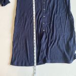 Susan Graver Cardigan Dress Women's LG Blue Sweater Liquid Knit Pockets Photo 11