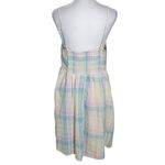 Old Navy  Pastel Plaid Linen Mini Sundress with Smocked Back Size Large Photo 1