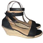 Talbots Espadrilles Womens 6.5 Used Black Leather Photo 13