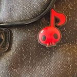 Sanrio KUROMI 2008 Black & Red Backpack Book Bag w/ Red & White Striped Lining Photo 2