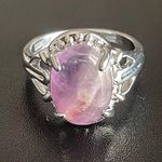 Amethyst Natural purple silver ring size 7.5 Photo 0