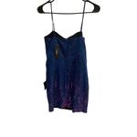 Lulus  Bodycon Dress Glitter Sparkle Party‎ Cocktail Mini Dress Blue Size S NWT Photo 3