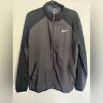 Nike Dri Fit Women's Black Polyester Full Zip Jacket Long Sleeve Black Large Photo 0
