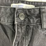 ZARA Black High Waist Beaded Jean Shorts Sz 6 Photo 3