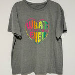 Crown & Ivy  cabana whatever you’re into‎ rainbow heart shirt grey size XL Photo 0
