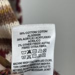 Lucky Brand Boyfriend Cardigan Sweater S Red Jacquard Southwestern Aztec Tribal Photo 6