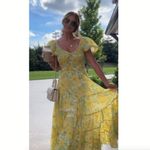 Free People  Sundrenched Floral Tiered Maxi Sundress in Butter Combo Size Medium Photo 1