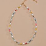 Boutique Rainbow Pearl Besded Necklace Photo 1