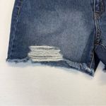 Dip Denim Cut Off Jean Shorts Women’s size 6 mid rise distressed dark wash Blue Photo 4