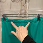 Vintage 70s Henry Singer flowy green polyester slinky pantsuit 2 piece set USA Photo 12