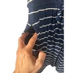 Banana Republic  Navy Blue Striped Short Sleeve Pocket Dress Women Sz S Photo 6