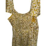 Oh Polly Princess Polly Floral Mini Dress Tie Front Flutter Sleeve Smocked Yellow‎ Size 6 Photo 1