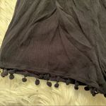 Miami Casual Shorts Black Embroidered Pom Pom Trim Photo 6
