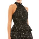 Mac Duggal  49510 Layered Polka Dot Cocktail Dress Size 0 New w/ Tag MSRP $398 Photo 2