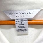 Vintage Plus Size Linen Napa Valley Floral Blouse Size 1X Yellow Photo 3