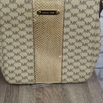 Michael Kors Purse Bag Gold Center Stripe Crossbody Purse Photo 7