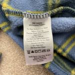 Eddie Bauer Womens Fleece Pullover Blue Yellow Plaid Quarter Zip L Photo 4