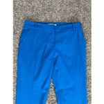 Diane Von Furstenberg  Blue Gian Wool Blend Slim Skinny Trouser Pant Zip Ankles 6 Photo 12