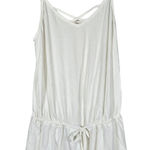 California Waves Romper Swimsuit Cover Up Drawstring Waist Arctic White XS NWT Photo 0