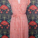 Diane Von Furstenberg  Silk Jersey Mindy Peach White Wrap Dress Size 8 Photo 3