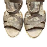BOC Born Concept Shoes‎ Womens Size 9 40.5 Wedge Sandals Strappy Cork Platform Gold Photo 1